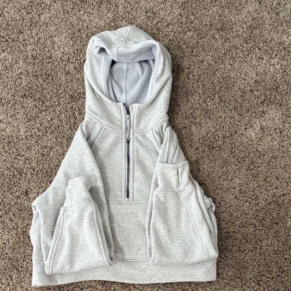 Scuba oversized half zip hoodie